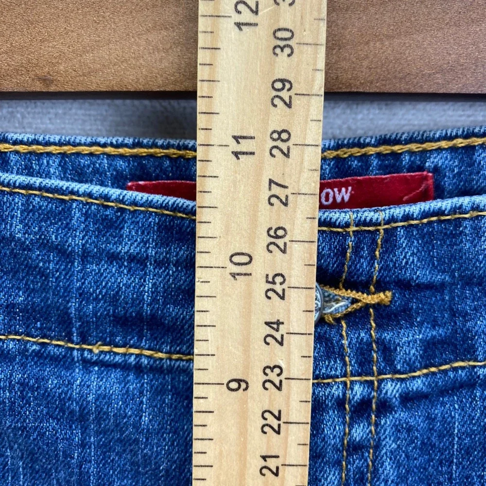 VTG‎ Levi's 525 Nouveau Low Stretch Denim Cut Off Jeans Raw Hem size 18 Y2K